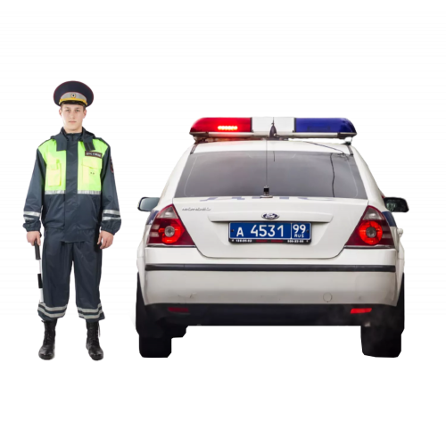 Муляж машины ДПС тыльный с полицейским ДПС в Махачкале 