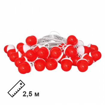 Сигнальная гирлянда из фонарей ФС-12 с шагом 2,5 м